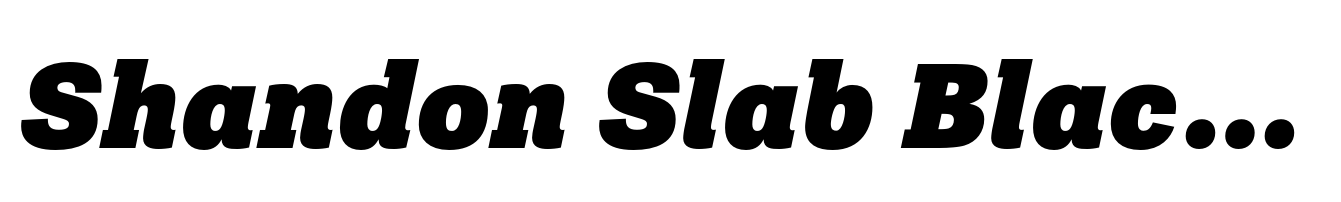 Shandon Slab Black Italic